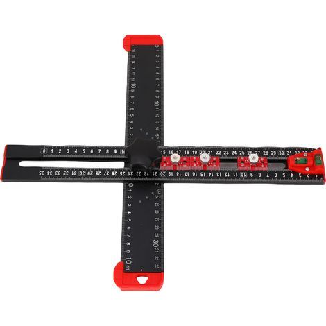 [Drilling Jig] T Square Règle de Position 35cm Multi Angles pour Cabinet Hardware avec Règle Métrique et Gabarit (1/5)