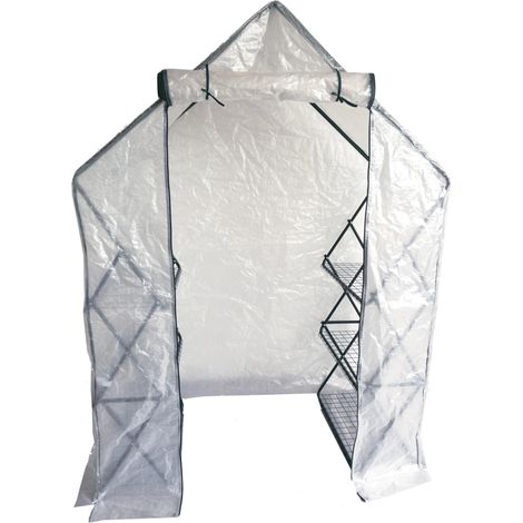 serra da esterno "marta" pieghevole con 6 ripiani 143x73x195 cm