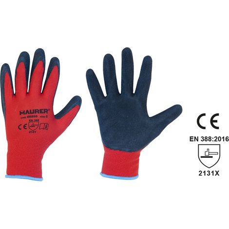 GUANTI LAVORO LATTICE "GRIP-FLEX" TG. 8" MAURER - CF. CAVALIERE