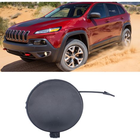 Cache-crochet de remorquage de pare-chocs avant 53200897/5NJ61TZZAC compatible avec Jeep Cherokee 14-18 (1/5)