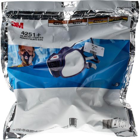 Demi-masque 3M 4251+ FFA1P2 R D, 4000+ taille unique, Demi-masque ( Prix pour 1 ) (1/2)