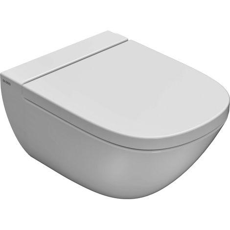 WC suspendu 51x37 cm Globo Stockholm céramique LAS03BI  Blanc - Céramique - Standard (1/4)