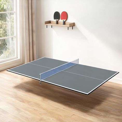 Table de ping-pong coloris gris en MDF 180,3 x 90,2 x 1,2 cm