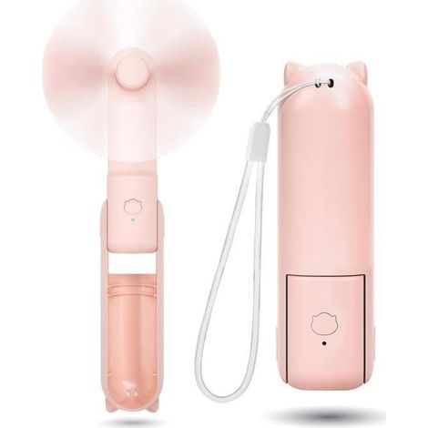 Mini Ventilateur à Main Silencieux Rechargeable à 3 vitesses Ventilateur USB Portable avec Batterie pour Voyage