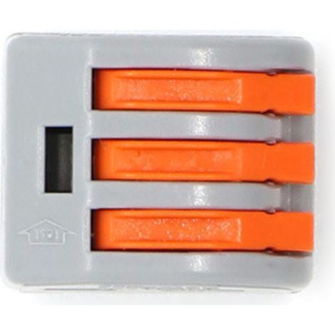 Connecteur électrique rapide 20 pièces, borne de connexion fendue PCT 213, conductivité optimale, fil souple et rigide, raccord filaire pratique. (1/5)