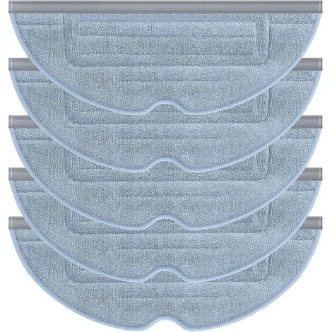 Lot de 5 Serpillères de Rechange pour Aspirateur T7 T7plus S7,Chiffons de Nettoyage pour Aspirateur Roborock S7 (1/5)