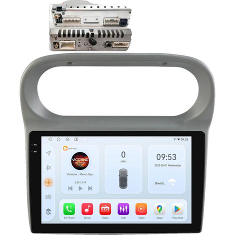 Radio para coche, tamaño de pantalla, soporte multimedia, compatible con Renault Twingo 2005-2013, QS6 (8 núcleos 6 GB 64 GB) B (1/2)
