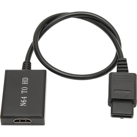 Convertisseur N64 vers HDMI, Câble Adaptateur N64 vers HDMI pour Snes N64, Câble de Liaison HD pour Convertir Le Signal Vidéo de la Console, Prend en Charge PAL NTSC