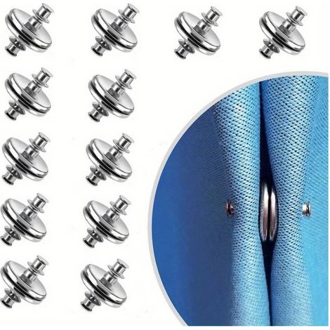 Rideaux occultants avec fixations magnétiques robustes fixations bloquant la lumière sans outil et faciles à retirer pinces magnétiques pour rideaux.