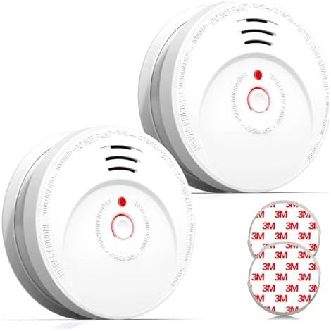 Détecteur de Fumée Pile remplaçable, GS506 Alarme Incendie Durée Vie 10 Ans, Capteur Optique, Conforme à la Norme européenne EN14604, Lot 2 - Piece (1/5)