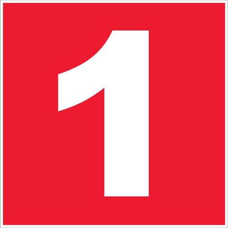 N°1 - 200x200mm - Rigide Rouge - 4220567