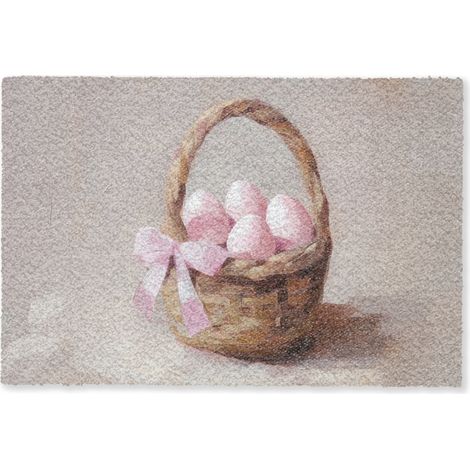 FELPUDO Cesta - Huevos - Rosa 60x40 cm (1/5)