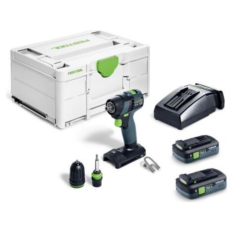 Festool Akku-Bohrschrauber TXS 18 TBX4,0 I-Plus, 2x 4,0 Ah TBX und Ladegerät im Systainer