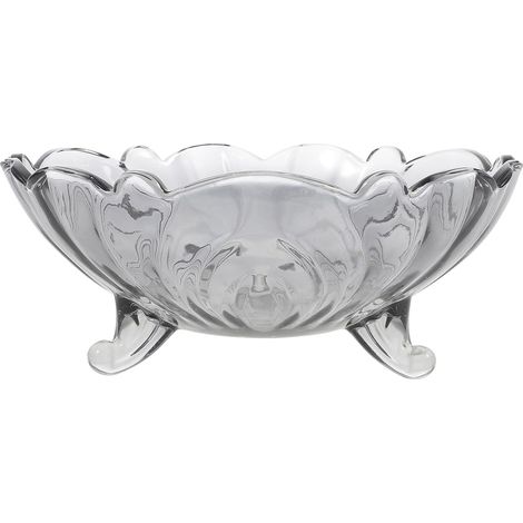 Bol à Fruits en Verre Cristal de Style Européen, Résistant aux Fissures Bpa, Plateau de Service pour Salade et Fruits Secs, 1 Pièce (1/5)