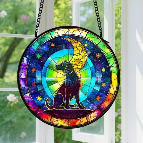 Capteur de soleil en vitrail - décoration spirituelle 15cm (1/4)