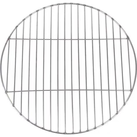 Runder Edelstahl-Grillrost – 28 cm/38 cm/43 cm – Barbecue-Grill und Grillplatte für Camping, Picknick und Garten – runder Edelstahl-Grill in 3 Größen (1/5)