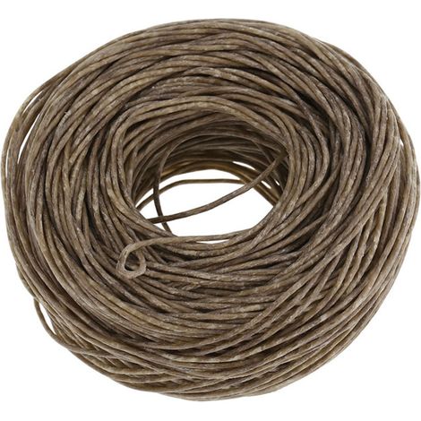 Mèche de bougie en chanvre biologique de 61 m avec cire d'abeille pure pour lampe à huile DIY (1/5)