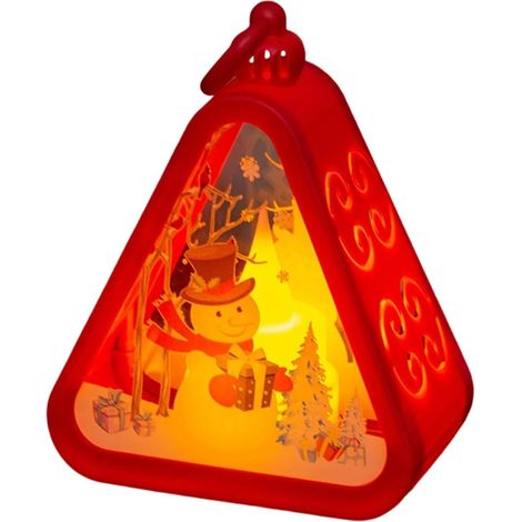 Lampe de nuit de Noël style rétro LED blanc chaud avec variateur tactile pour maison, décoration de fête, capteurs tactiles, lampe de chevet de Noël