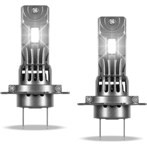 Randaco Lot de 2 Ampoules LED H7 Phares Voiture 30W 12V 2500LM 6500K Blanc Froid Feux Croisement Route Rechange