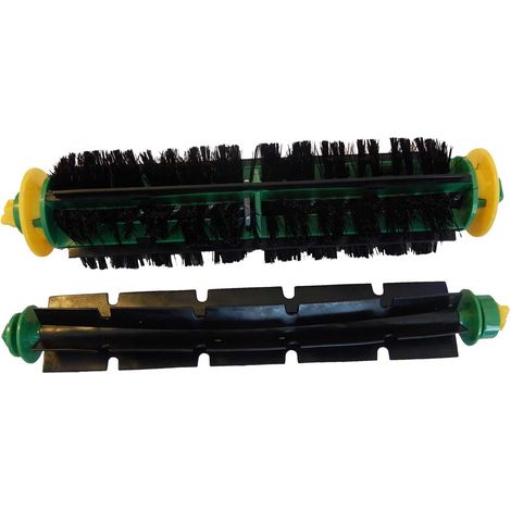 vhbw 2x Cepillo redondo (set de cepillos) compatible con iRobot Roomba 500, 510, 520 robot aspirador - cepillo laminado, cepillo de cerdas