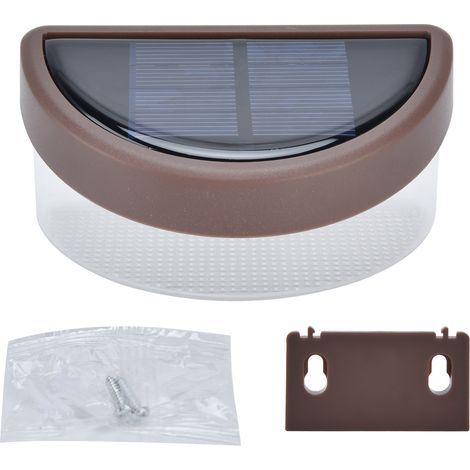 Lampes solaires étanches 2V LED éclairage chaud marron pour terrasse jardin cour extérieure décoration (1/5)