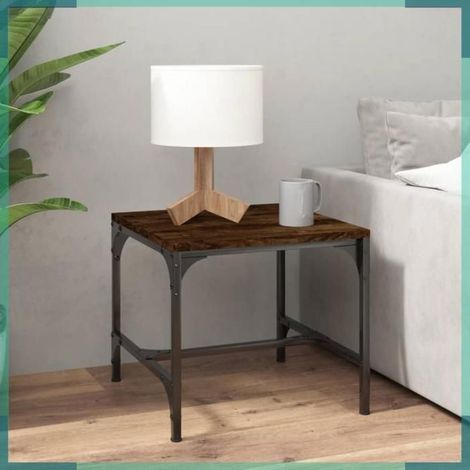 819407 Tables d'appoint 2 pcs Chêne fumé 40x40x35 cm Bois d'ingénierie (1/5)