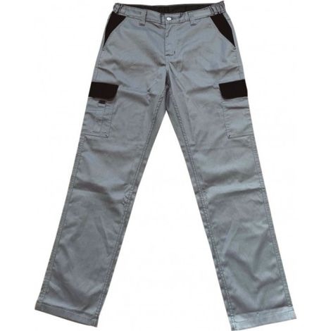 Pantalón stretch bitono multibolsillos para construcción Venlo S Gris/negro