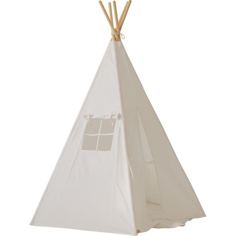 Tente tipi enfant natural colors - Blanc (1/5)