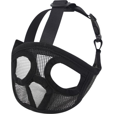 Muselière pour chien à museau court, ajustable en maille respirante, adaptée aux bouledogues, idéale pour le dressage pour éviter de mordre, mâcher et aboyer (1/5)