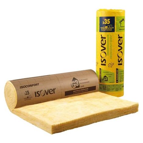 ISOVER ISOCONFORT 35 REVETU KRAFT | Ep.280mm 1,2mx2m | R=8 - rouleau(x) de 2.4m²