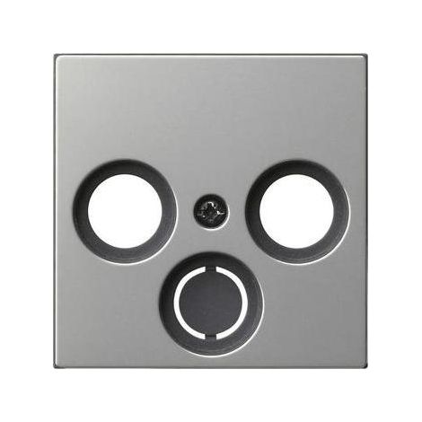 Gira Abd. Koaxial-Antennensteckd. System 55 Edelstahl 0869600 (1/5)