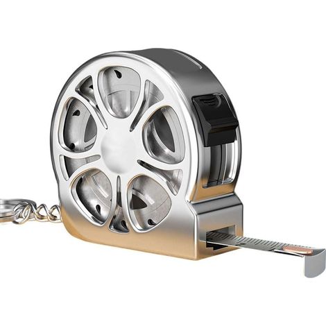Ruban métrique en acier, 2m, inox, argenté/doré, rétractable (1/5)