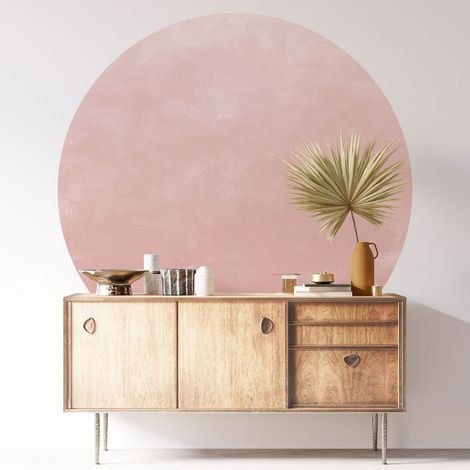 Sticker mural rond / cercle - Couleur Tendance - Diamètre 30 cm - Adhésif MAT (1/3)
