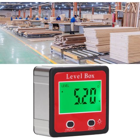 Winkelmesser, digitales Winkelmessgerät mit LCD-Anzeige, Winkelmesser, Neigungsmesser, rechtwinkliger Kegel, geneigte Box (1/5)