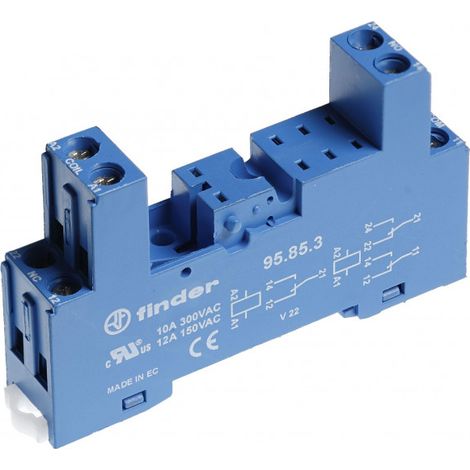 Support 10A 250V séries 4051 4052 4061 bleu étrier métallique à cage FINDER 95853SMA