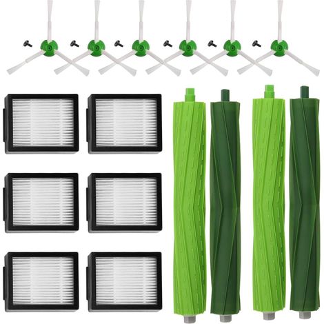 Kit di ricambi per Roomba serie E, i e J - Ricambi per Roomba E5 E6 i1 i3 i7 e5154 e5158 - Accessori ad alta efficienza - Confezione di rulli, filtri, spazzole laterali (1/5)