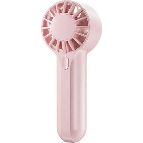 Ventilateur portable rechargeable USB, mini ventilateur personnel, flux d'air puissant, idéal pour se rafraîchir en été et pour les activités de plein air - Rose (1/5)