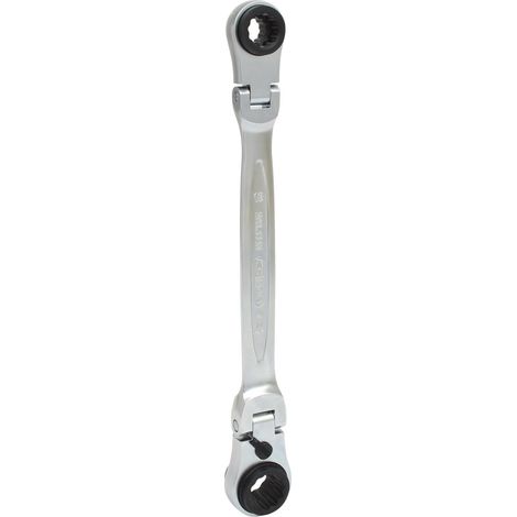 KS TOOLS 4 en 1 GEARplus llave de doble anillo articulada reversible 10 x 13 - 17 x 19 mm - 503.4745 (1/4)