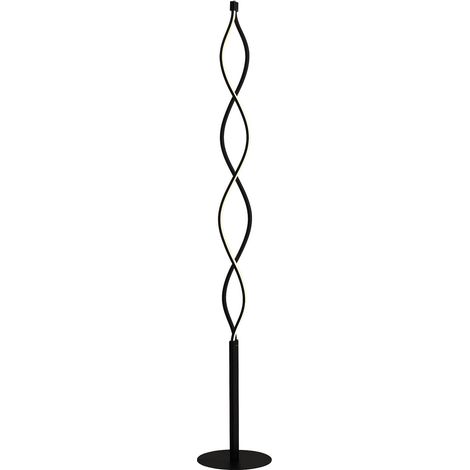 Lindby Lámpara de pie LED 'Welina' en Negro Metal
