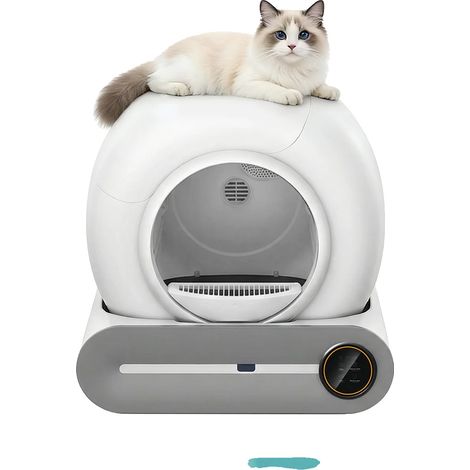 Arenero autolimpiable para gatos con control mediante aplicación móvil, juego de arenero para gatos (1/2)