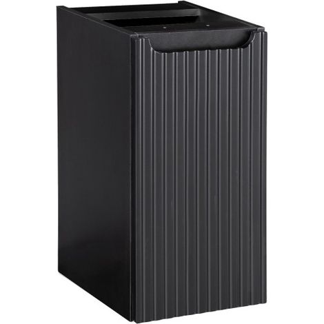 Mobile da bagno VANO – 1 porta – Nero opaco – L30 × P39 × H57 cm – Da appendere