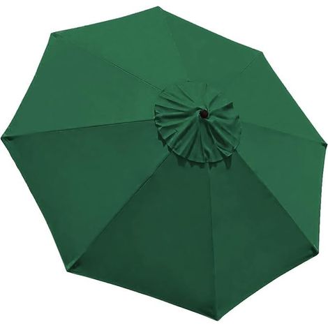 Copertura Ombrellone da Giardino 300 cm 8 Stecche – Tessuto Verde Spesso e Resistente ai Raggi UV – Design Elegante per Terrazza Esterna (1/5)