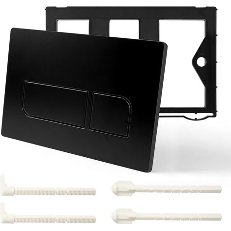 1 Plaque de commande wc, double chasse, tiges de chasse, cadre de montage, compatible Geberit Sigma, salle de bain