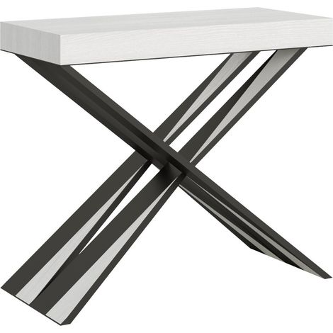 Consola extensible diseño moderno blanco 90 x 40 - 300 cm mesa comedor Diago (1/5)