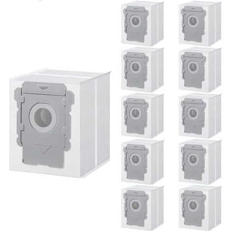 Lot de 10 sacs sous vide pour iRobot Roomba séries i & s & j, remplacement pour i3+(3550) i4+(4552) i6+ j6+ i7+ i7Plus j7+(7550) i8+ j8+(8550) s9 s9+(9550) Vacuum with Automatic tic Dirt Disposal Bags (1/5)