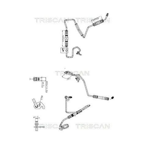 Tuyau hydraulique, direction TRISCAN 8516 16044 FORD 1426023 1440777