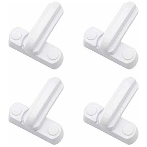 FENOPLASTICALot de 4 Serrures Loquets Bloque Poignee Sécurité Domestique Supplémentaire Remplacement Pour Maison Portes Placards Fenêtres (1/4)