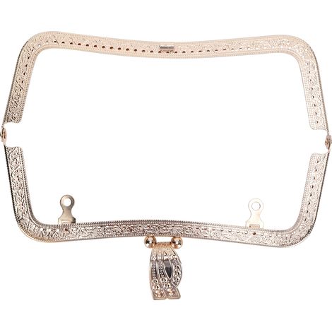Vintage Metall-Taschenrahmen 20 cm mit Kussverschluss, goldgeprägtem Griff, DIY-Zubehör B01-027—00477 (1/5)