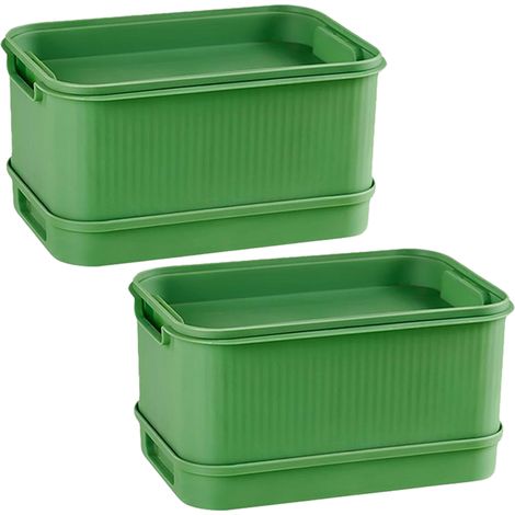 Filiyano – Kit de germination de graines avec trous de drainage et plateau, plateau empilable amélioré pour micro-pousses, 2 germes de haricots (1/5)