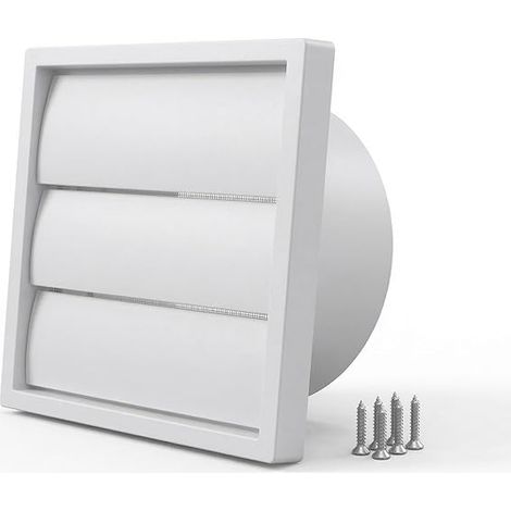 White Plastic Air Vent Grille Vent Grille Extractor Hood Outer Cover (1/3)